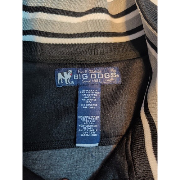 VTG Big Dogs 5xl 1/4 zip pullover 90s Streetwear Large Print Big And Tall - Picture 2 of 6